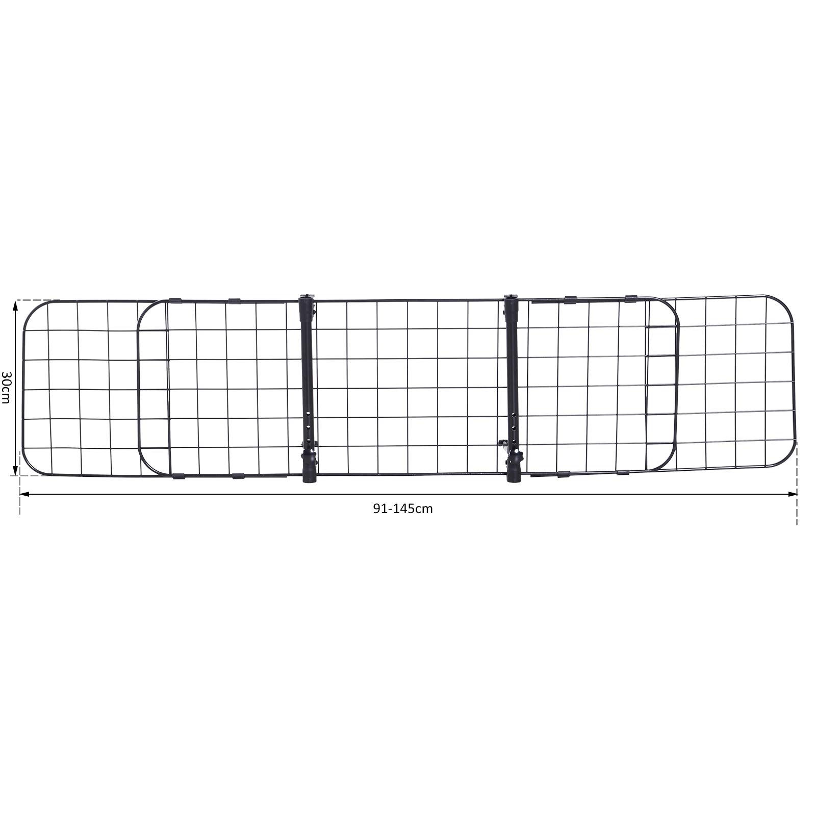 PawHut Barrière de séparation de protection pour chien, réglable, 91-145 x 30 cm