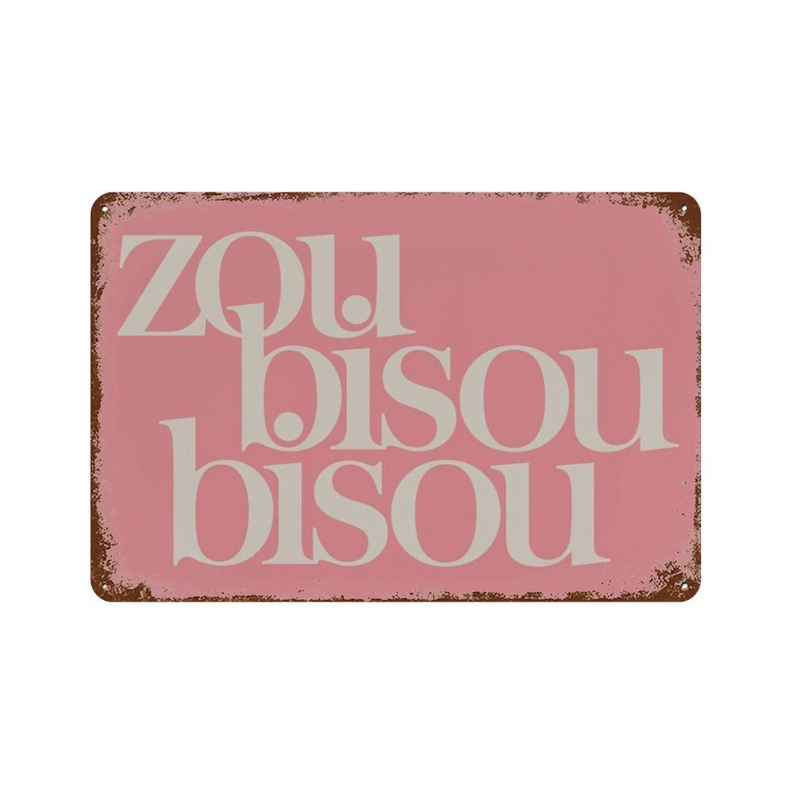 xiaoxiaoshen Zou Bisou Gillian Hills French Typography Mad Men Serge Gainsbourg Mid (2) Wall Decor Art Metal Tin Poster Modern Home Decor Art Home Bar Shop Decorations Vintage Sign 20x30cm