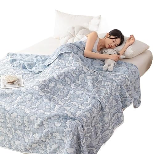 Breathable Cooling Gauze Muslin Blanket Multicolor Multiple Sizes(Color6,150x200cm)