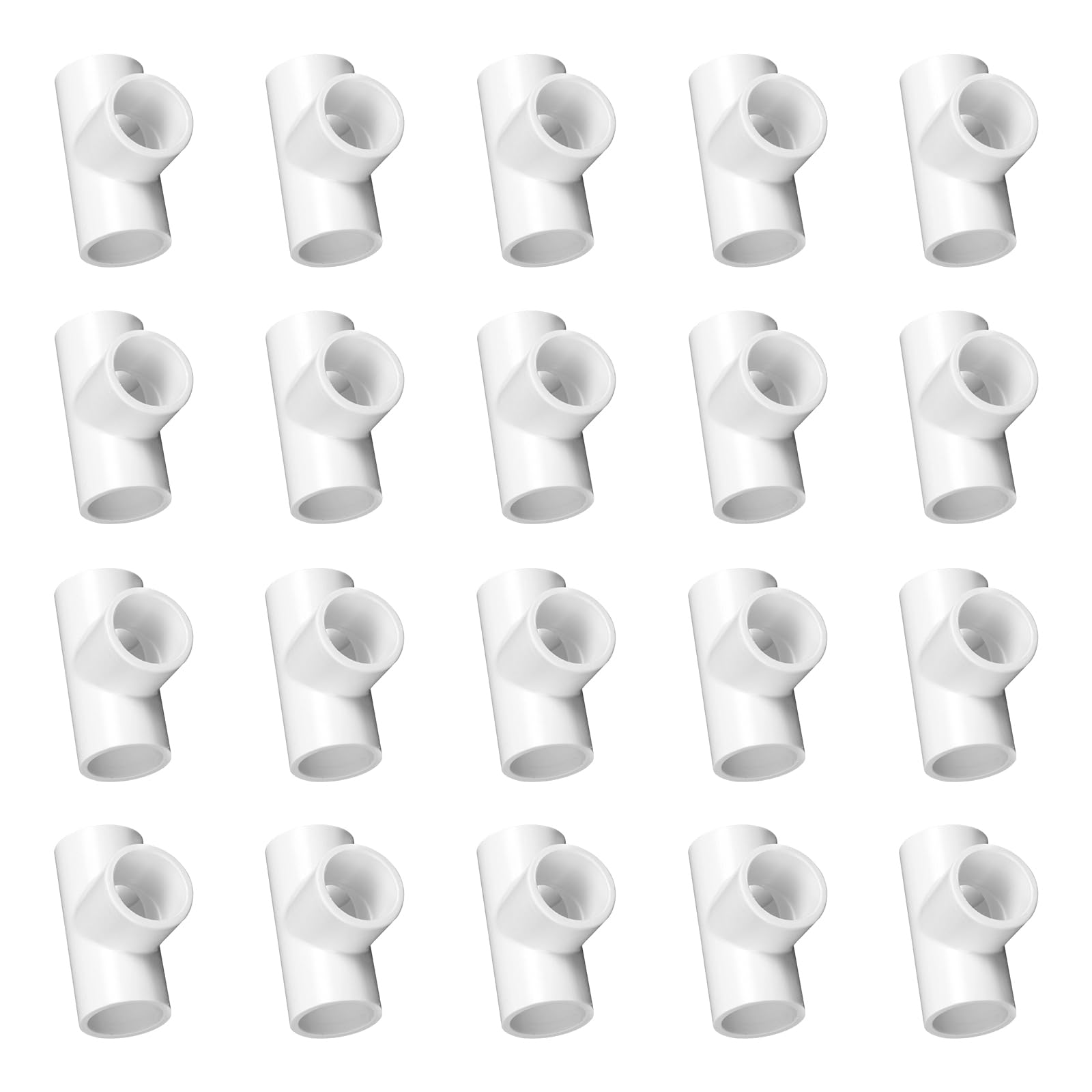 Hredwep White 20Pcs Multifunction Adapter Flexible Pvc Pipe Fitting Upgrades For Modulars Storage Racks & Garden Structures Erosion Resistant Pvc Fittings