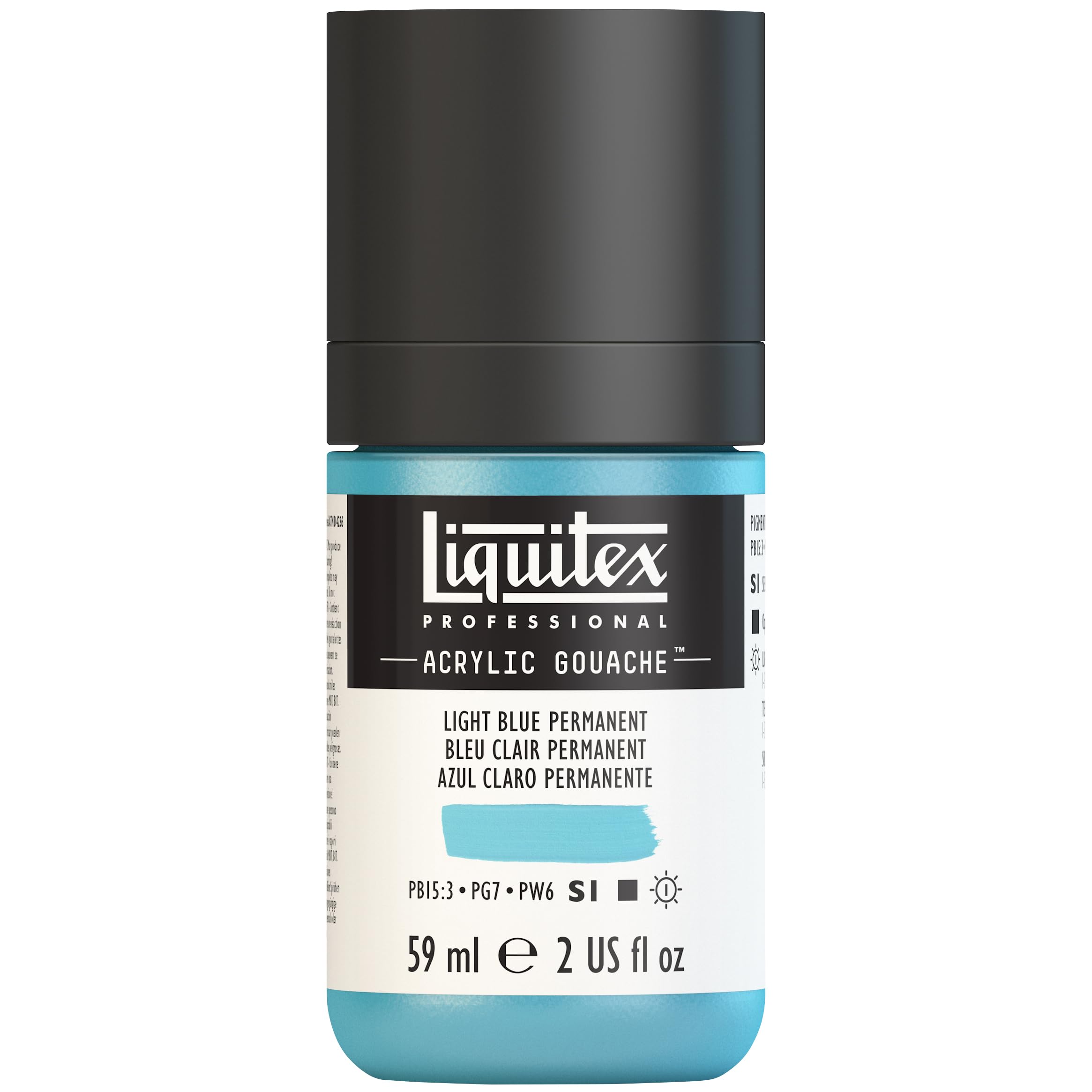 Liquitex Gouache Professional, Acrylic, Light Blue Permanent, 59 ml (Pack of 1)