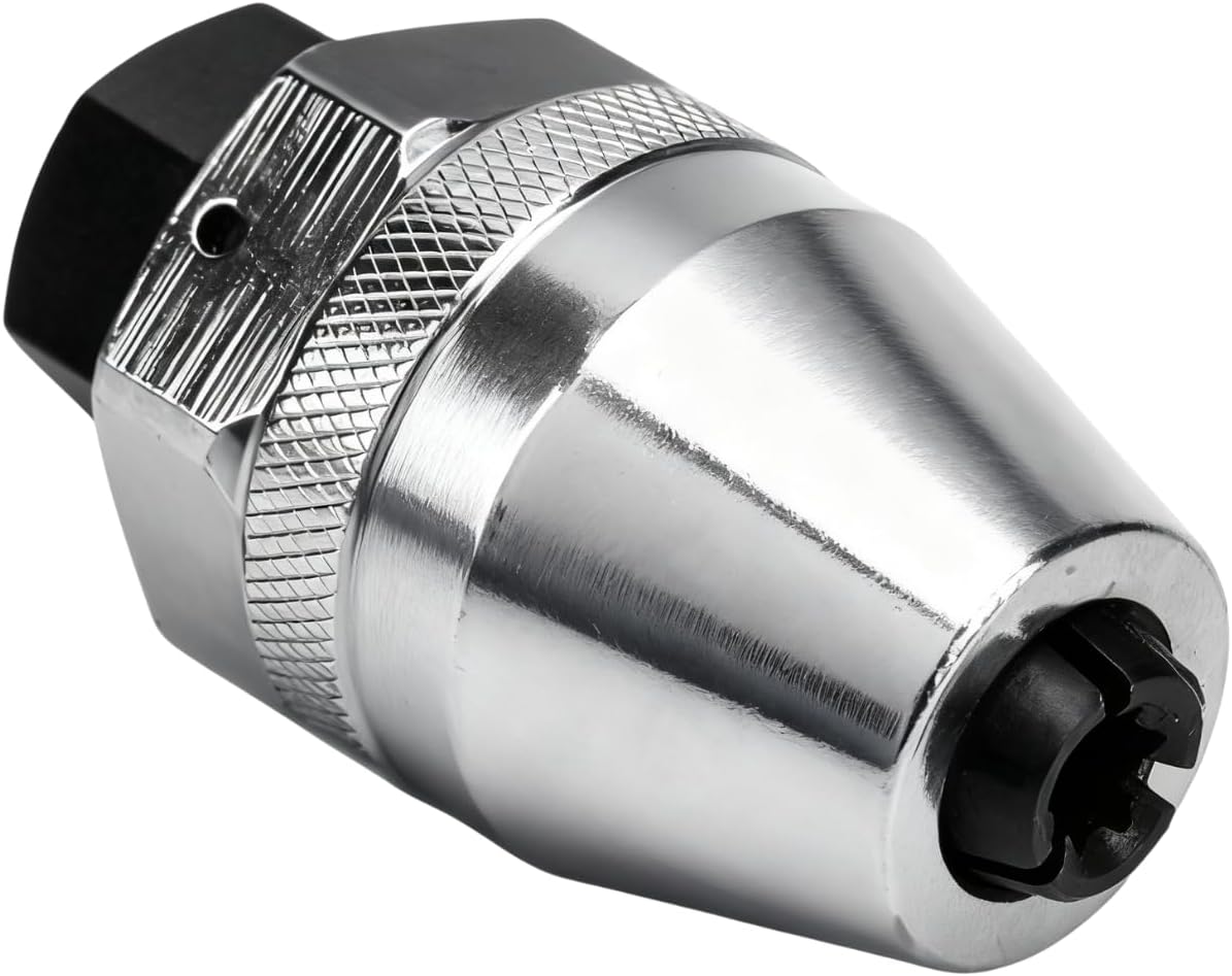 Stud Extractor 3/8 Inch Drive Universal Broken Bolt Remover Auto Adjusting 3-Jaw Design Heat-Treated Alloy Steel Chrome-Plated Fits 1/4 to 1/2 Inch Studs