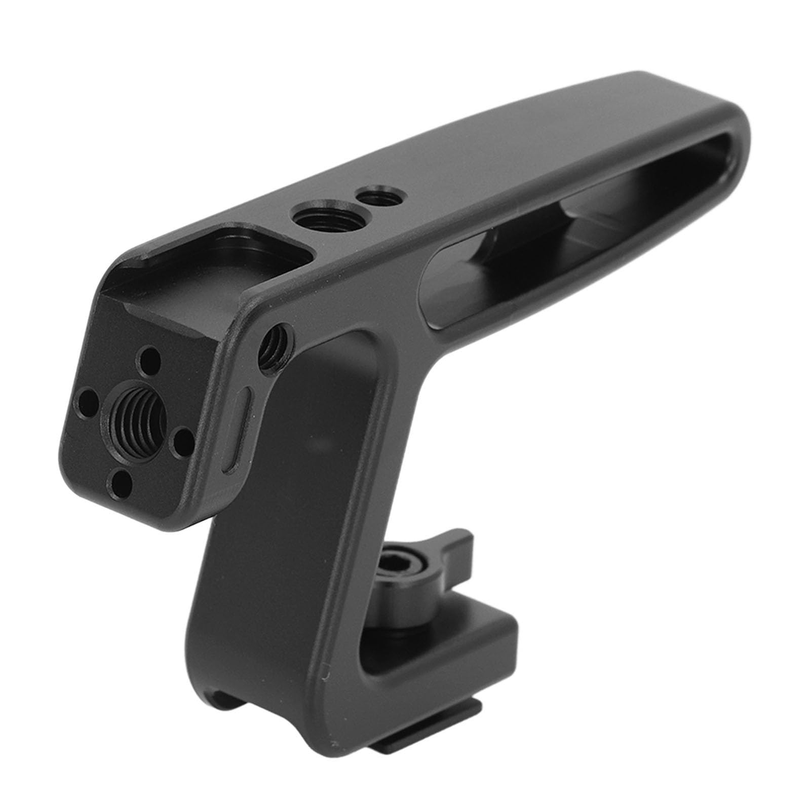 Mini uchwyt górny Ergonomiczny uchwyt aparatu ze stopu aluminium z otworem na śrubę 1/4 cala 3/8 cala i otworem montażowym Uchwyt do zimnego buta dla vlogerów i małych aparatów