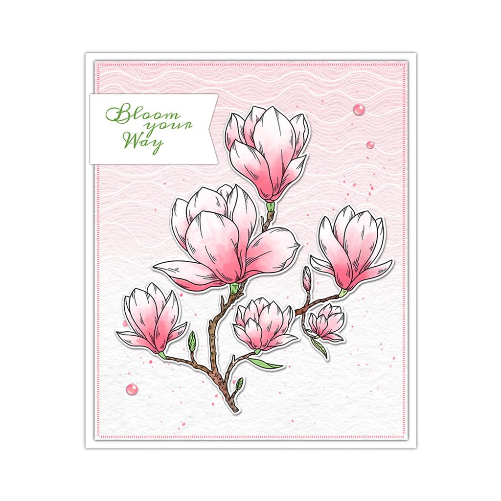 Jade Orchidee Blumen Stempel und Stanzen Set Ostern Frühling Stempelset und Stanzschablonen Für DIY Scrapbooking Fotoalbum Dekor 3D Karten