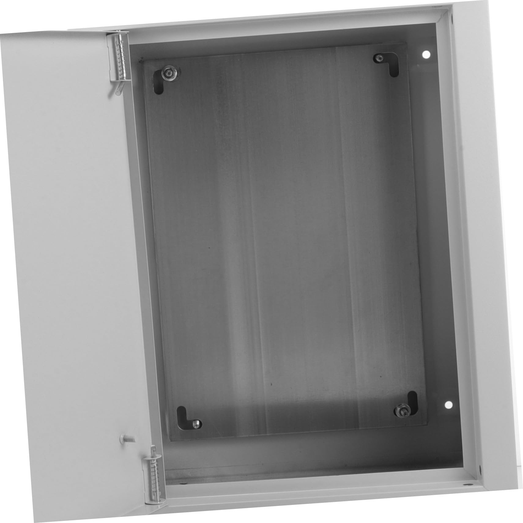 Caja Eléctrica Exterior de Aluminio Plata para Montaje en Pared | Tapa Abatible Cerradura, 15, 8x12x6, 3 Pulgadas, Uso Comercial en Interior y Exterior