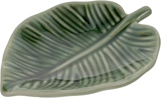Zerodeko Leaf Jewelry Tray Earring Organizer Box Desk Top Organizer Shelf Green Candle Ceramic Ring Holder Jewelry Display Organizer Porcelain Trinket Dish Ring Dish Jewelry Plate Bohemia
