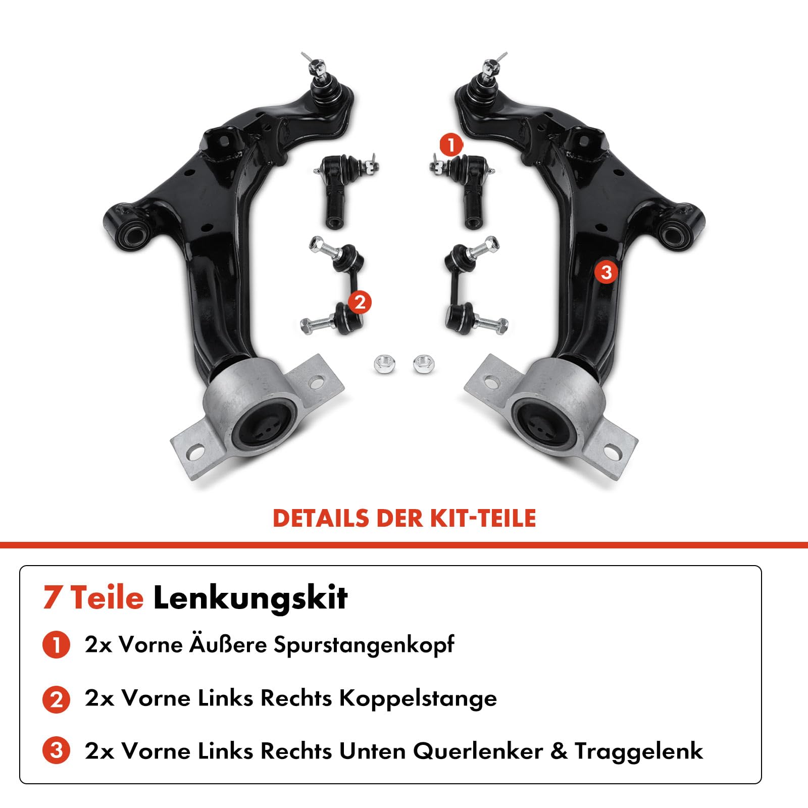 Frankberg 2 x końcówka drążka kierowniczego + 2 x łączniki łączące