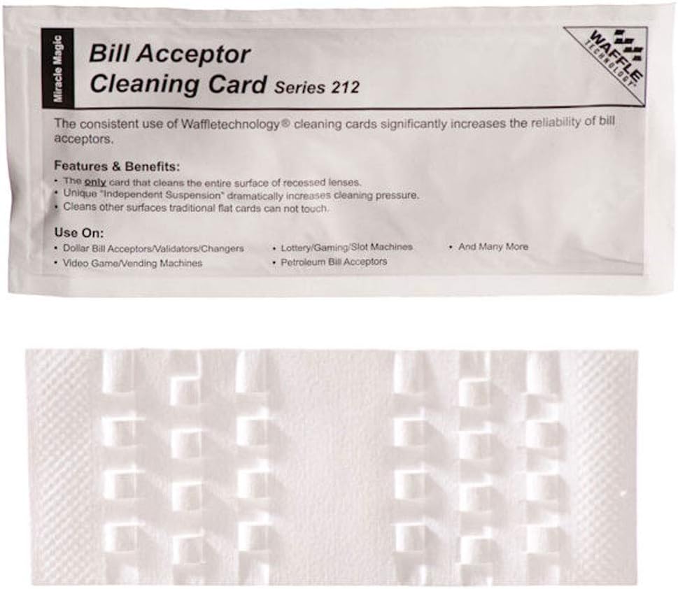 Bill Acceptor Cleaning Cards White wMiracle Magic 15