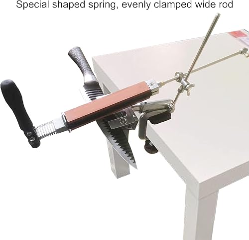 Miniatura 3 de Kit de afilador de cuchillos, rotación de 360, kit de sistema de afilado de cuchillos de ángulo fijo con diseño de abrazadera rápida, afilador de