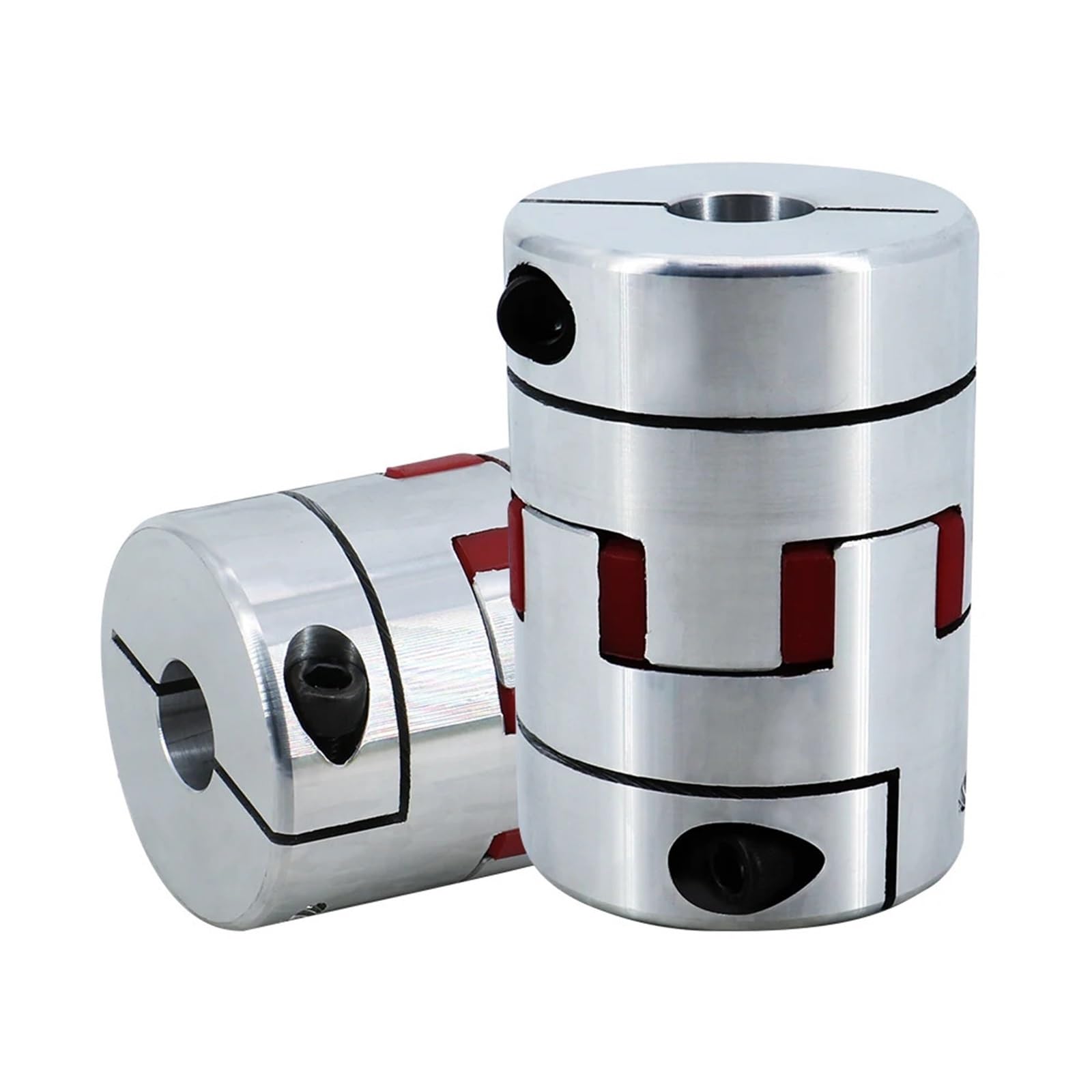 Accouplement de précision, Coupleur flexible à trois mâchoires D40L65 en aluminium, connecteur de moteur avec rainure clavette 5 mm, 1 pièce(16-17(5mm keyway))