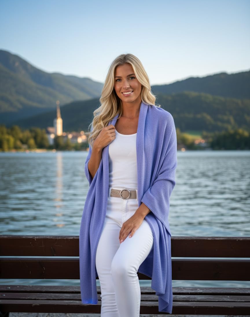 Stola Misto Cashmere Donna Made In Italy Taglia Unica