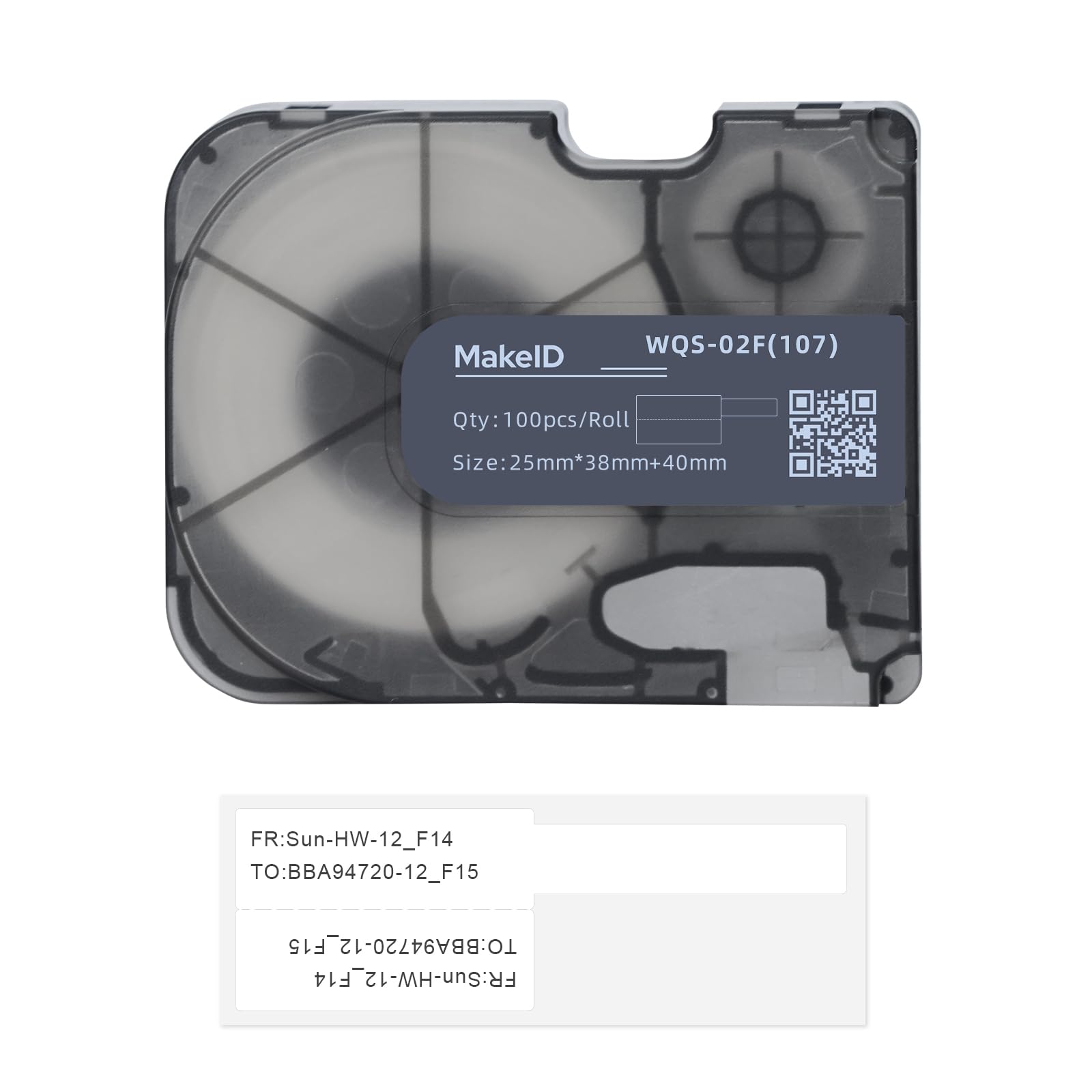 MakeID P31S P-Flag Matte Polypropylene Labels with Ribbon Label, Indoor Outdoor Wire and Cable, DataCom Labeling