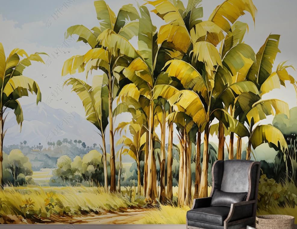 Papier peint intissé plantes et fresque murale artistique haut de gamme pour restaurant