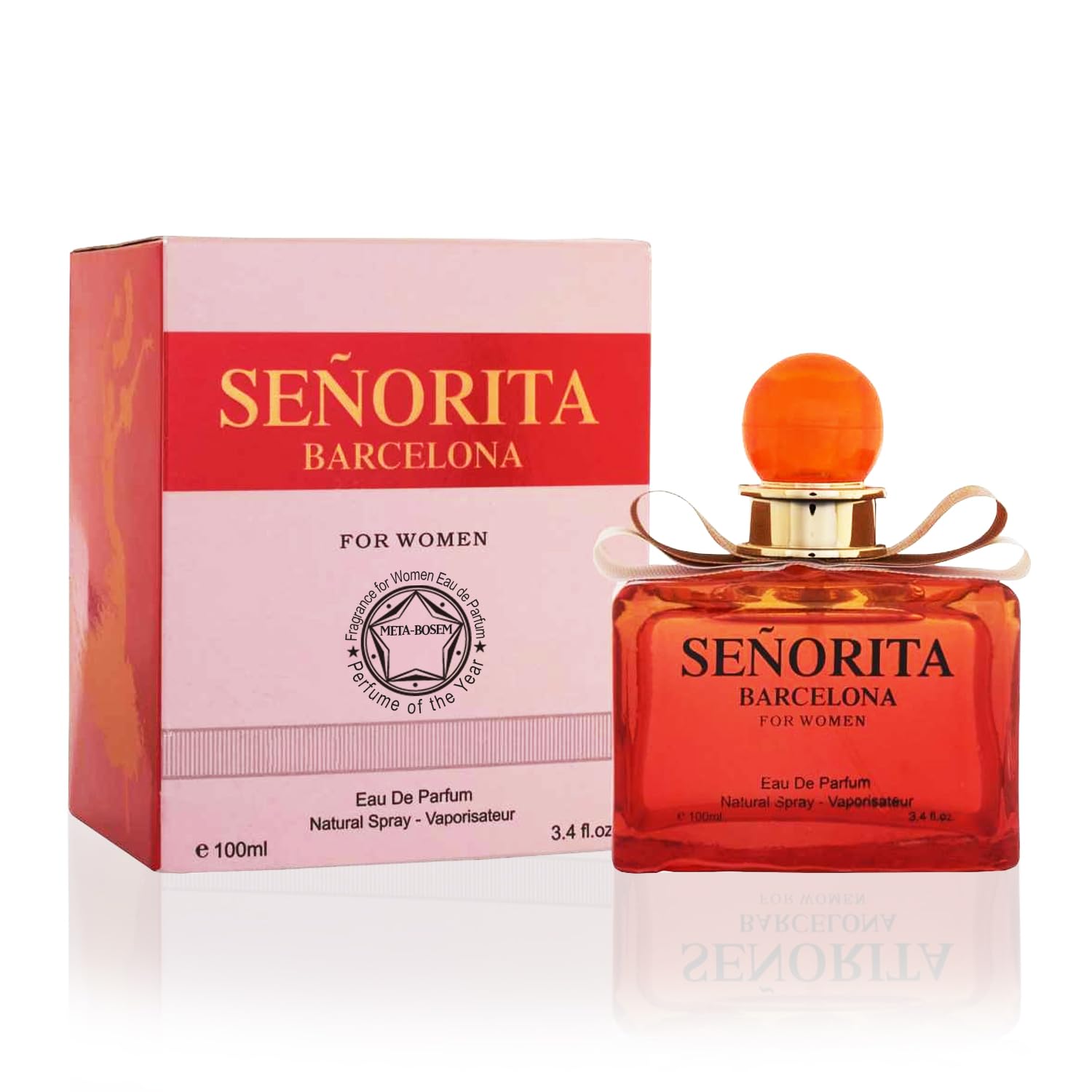 META-BOSEM Senorita Bacenola, Elegant Perfume for Women - Fresh Rose Fragrance Sweet Scents for Ladies, Eau de Parfum Spray - Fruity Floral Notes, 3.4 Fl Oz/100Ml