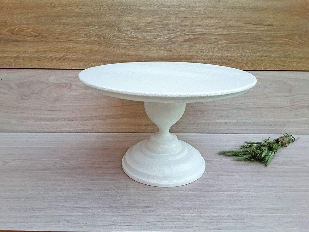 35cm Base para torta blanca de madera para la boda Base para torta