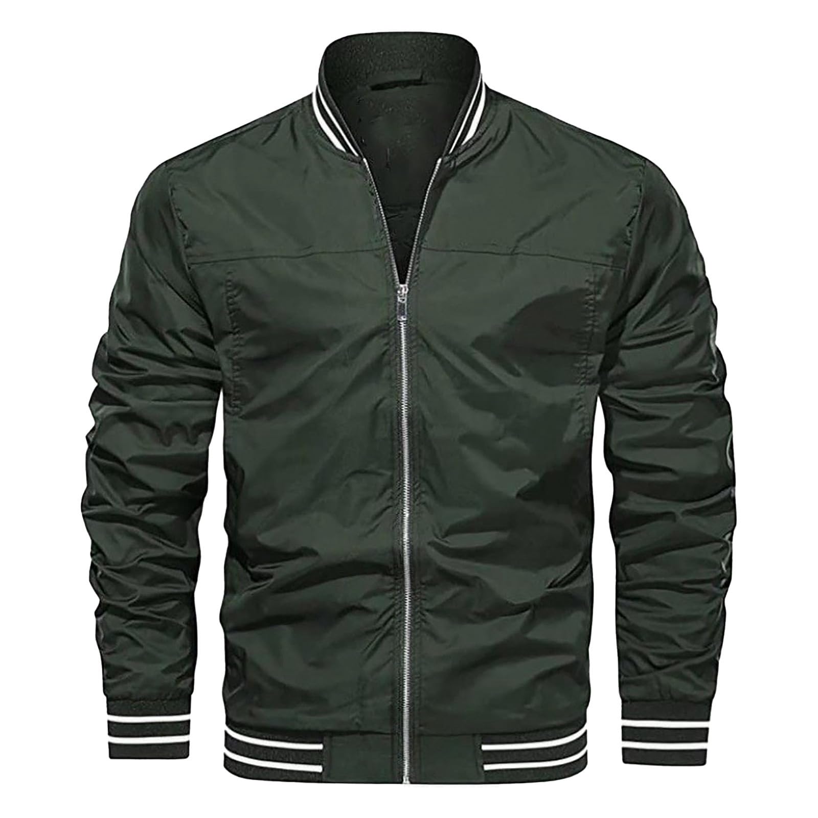 Generisch Strickjacke Herren Sommer Herbstmode Freizeit quadratisch dünn Taschenjacke Bluse Mantel Baseball Top