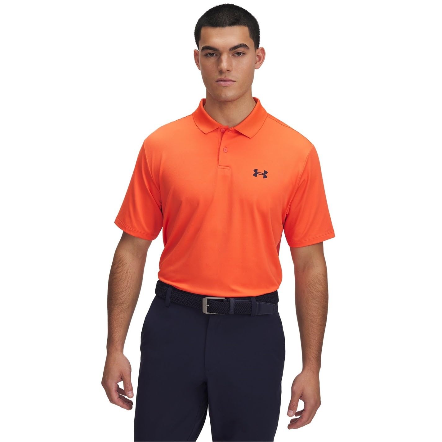 Under Armour Polo Matchplay para Hombre, (847) Fire/Midnight Navy, Small