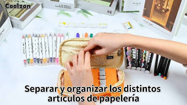 Coocazoo Estuche Para Lápices, Estuche Para Compás, Compartimento Para Escuadra, Compartimento Horario, Soporte Para Lápices Extraíble, Compartimento Adicional Con Cremallera, A Partir De La Tercera