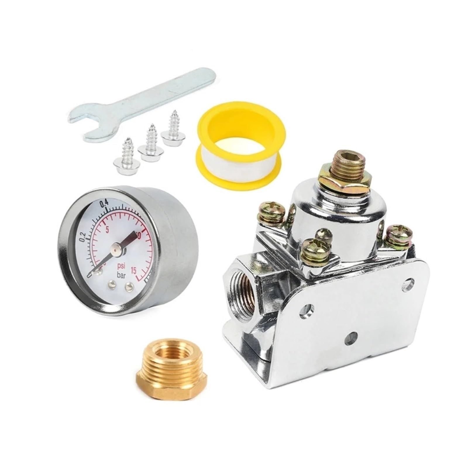 Manómetro digital, Regulador de presión baja Combustible Carburador Carb 1-4PSI 12-804 4.5-9PSI 12-803 Reemplazo(803 with oil gauge)