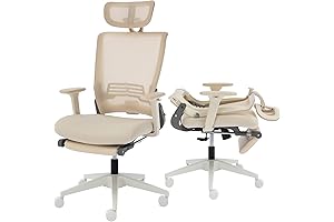 Foldable Ergonomic Foldable Chair for Desk with Adjustable Lumbar Support