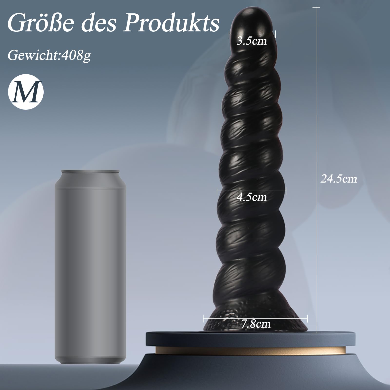 Palline anali Plug Anale, Plug Analesex Dildo Anale-dilatatore Massaggio Prostatico, Giocattoli Sessuali Anali per uomini e donne (Nero, M)