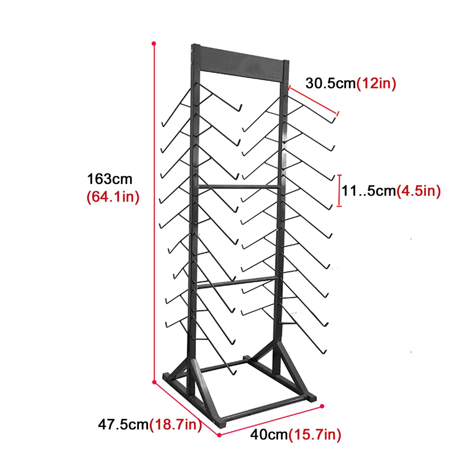 HOFSSI Double-Sided Wooden Floor Sample Holder,Plate Display Tile Sample Storage Rack,Floor Porcelain Display Stand, Holds 22 Tiles Heavy Duty Floating Shelf
