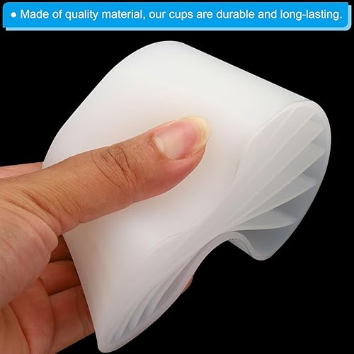 Miniatura 4 de PATIKIL Vasos divididos de silicona para verter pintura, herramientas de pintura reutilizables de resina con 8 canales divisores para arte fluido,