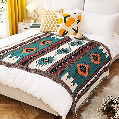 Image of Lqprom Aztec Southwestern Throw Blanket,Native American Cover 63 inchx87 inch