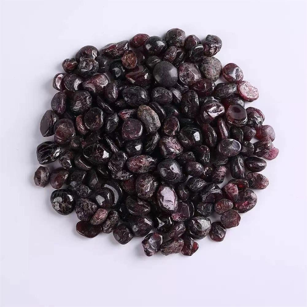 Decorazioni for la casa da, Ornamenti di Ghiaia in Pietra di Quarzo Granato Rosso Naturale da 100 g 7 mm-9 mm for Regali Regalo, Cristallo Naturale