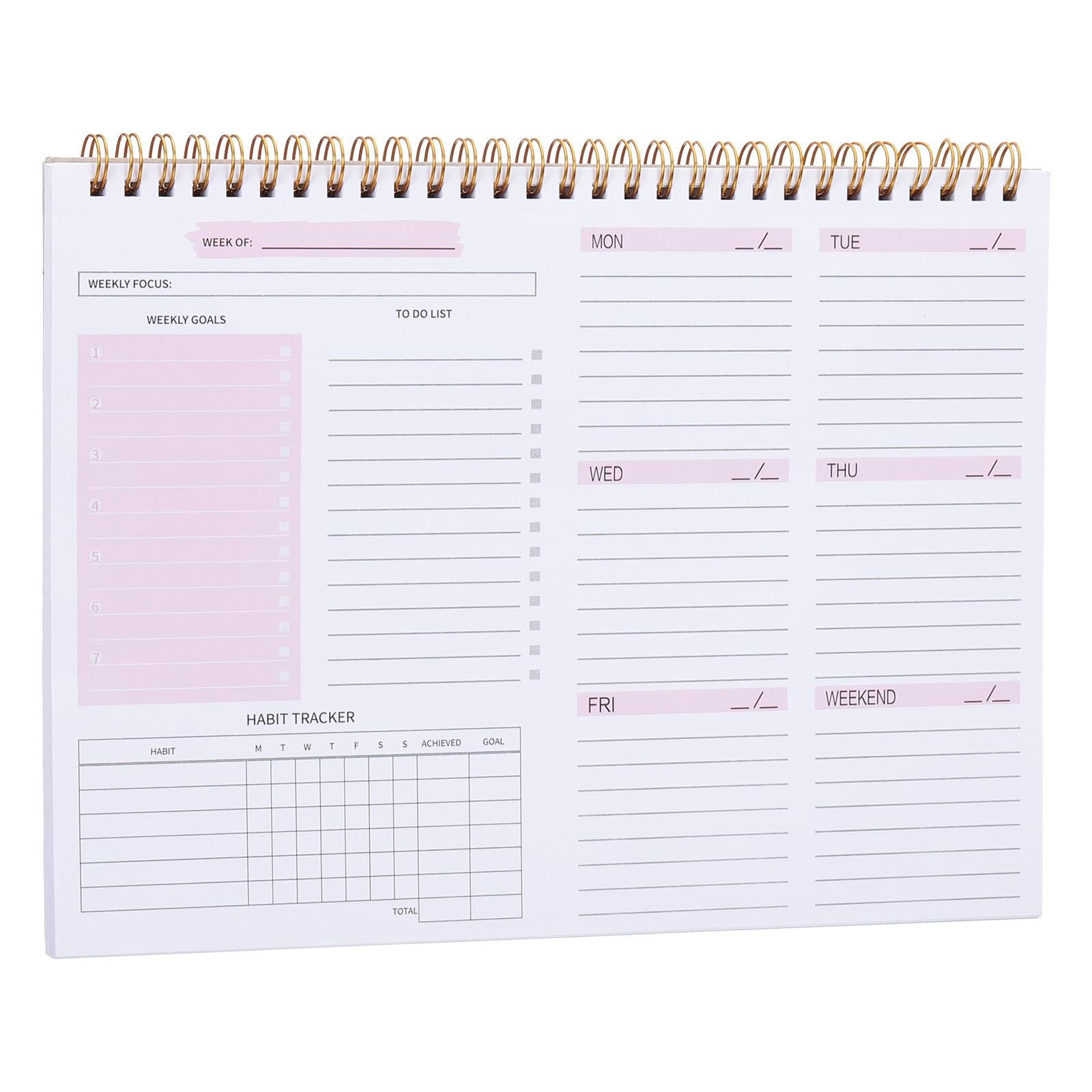 PATIKIL Undated Weekly Planner