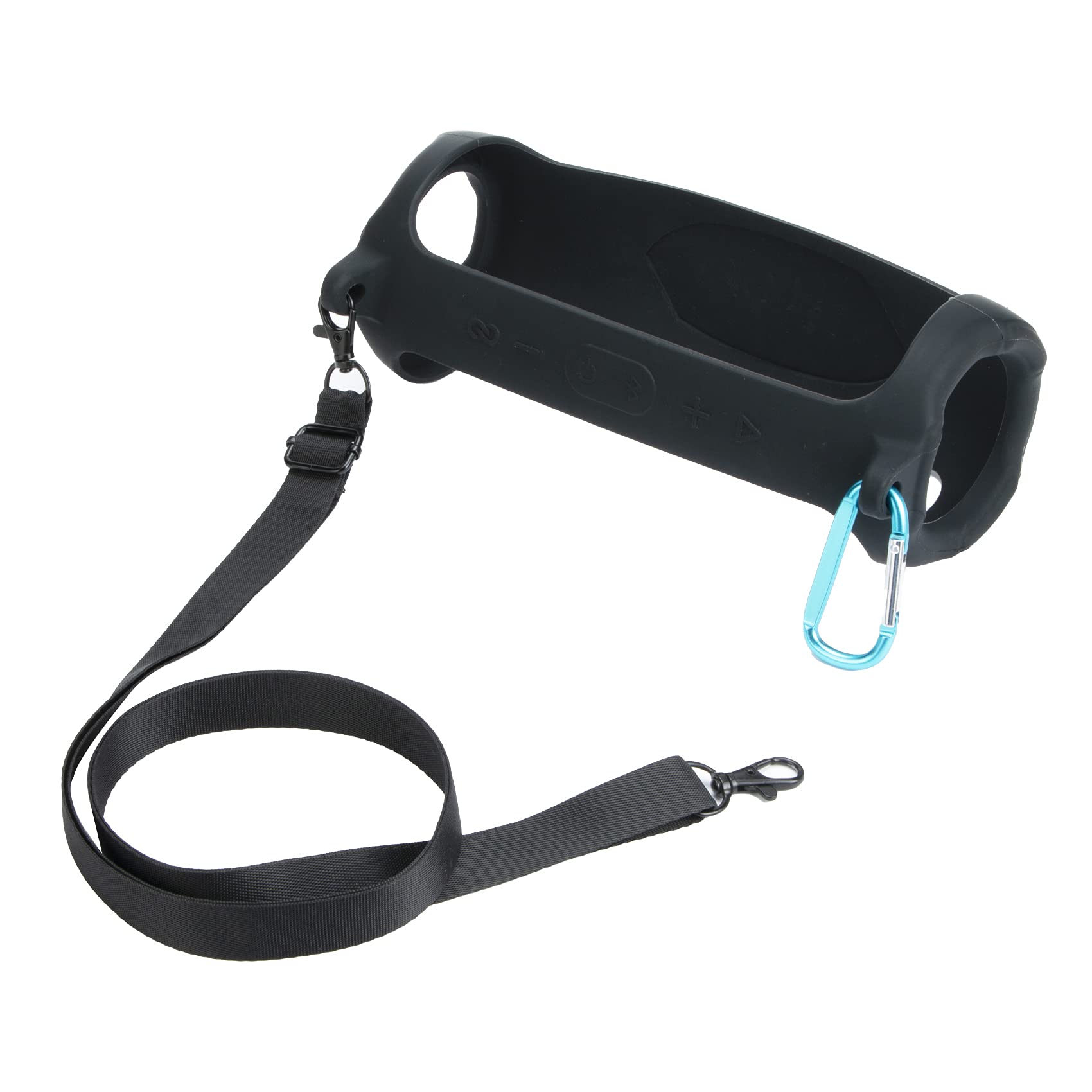 Khanka Silicone Case Compatible for JBL Charge 5 Portable Waterproof Wireless Bluetooth Speaker (Black)
