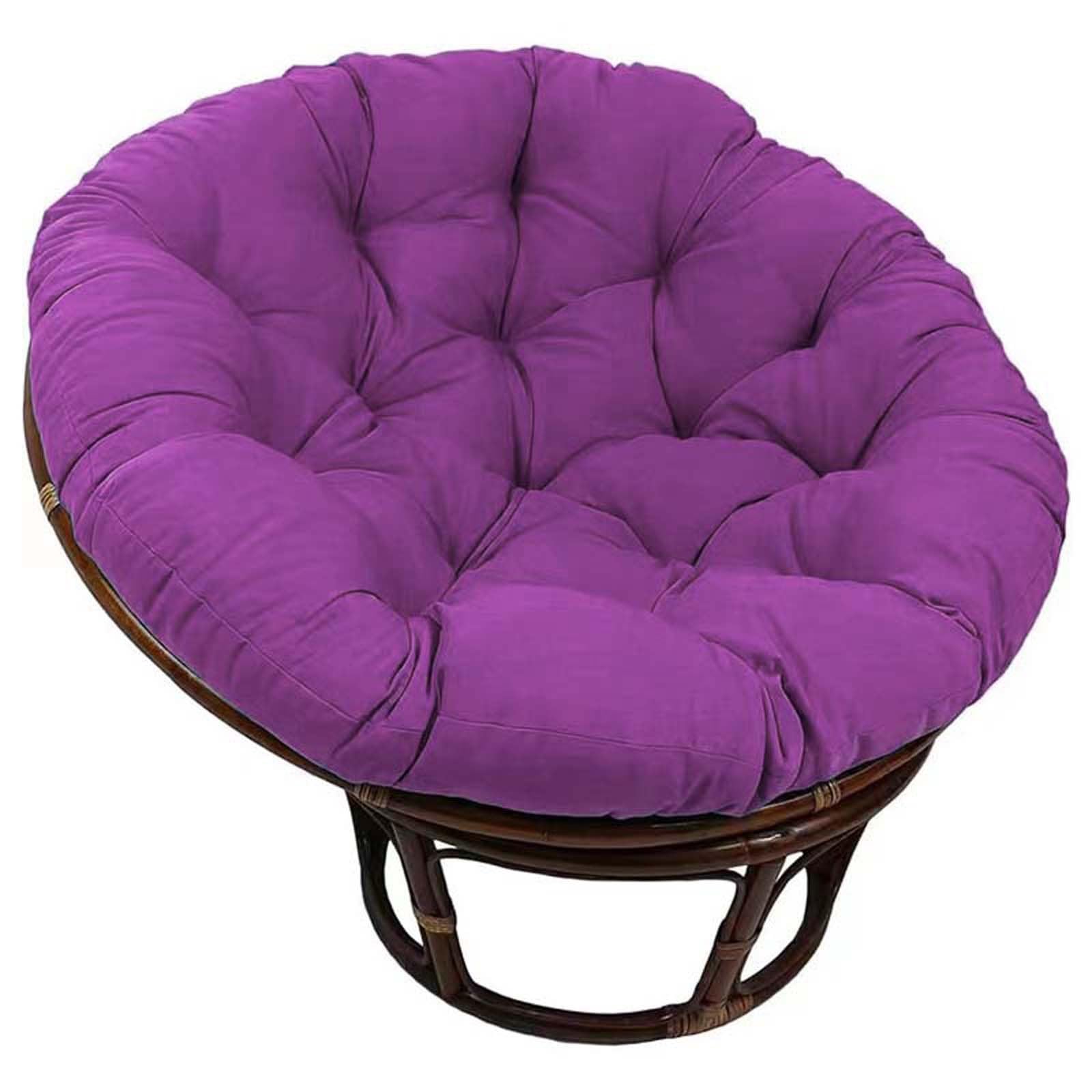 LUYAYW Hanging Basket Seat Cushion - Thick Leisure Hanging Basket Chair Cushion, Washable Round Patio Seat Cushion for Indoor Outdoor Swing Chair Office Rocking Chair(Purple,60 * 60cm)