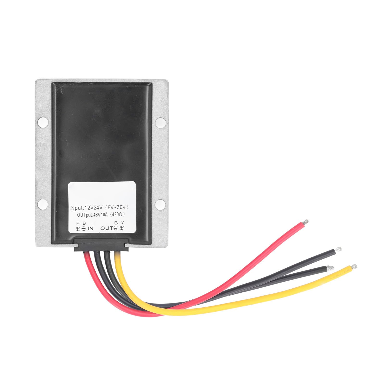 Domary Modulo di Alimentazione Trasformatore Boost Convertitore Boost Impermeabile 10A 48V per Veicoli e Dispositivi Elettrici Alluminio Pressofuso