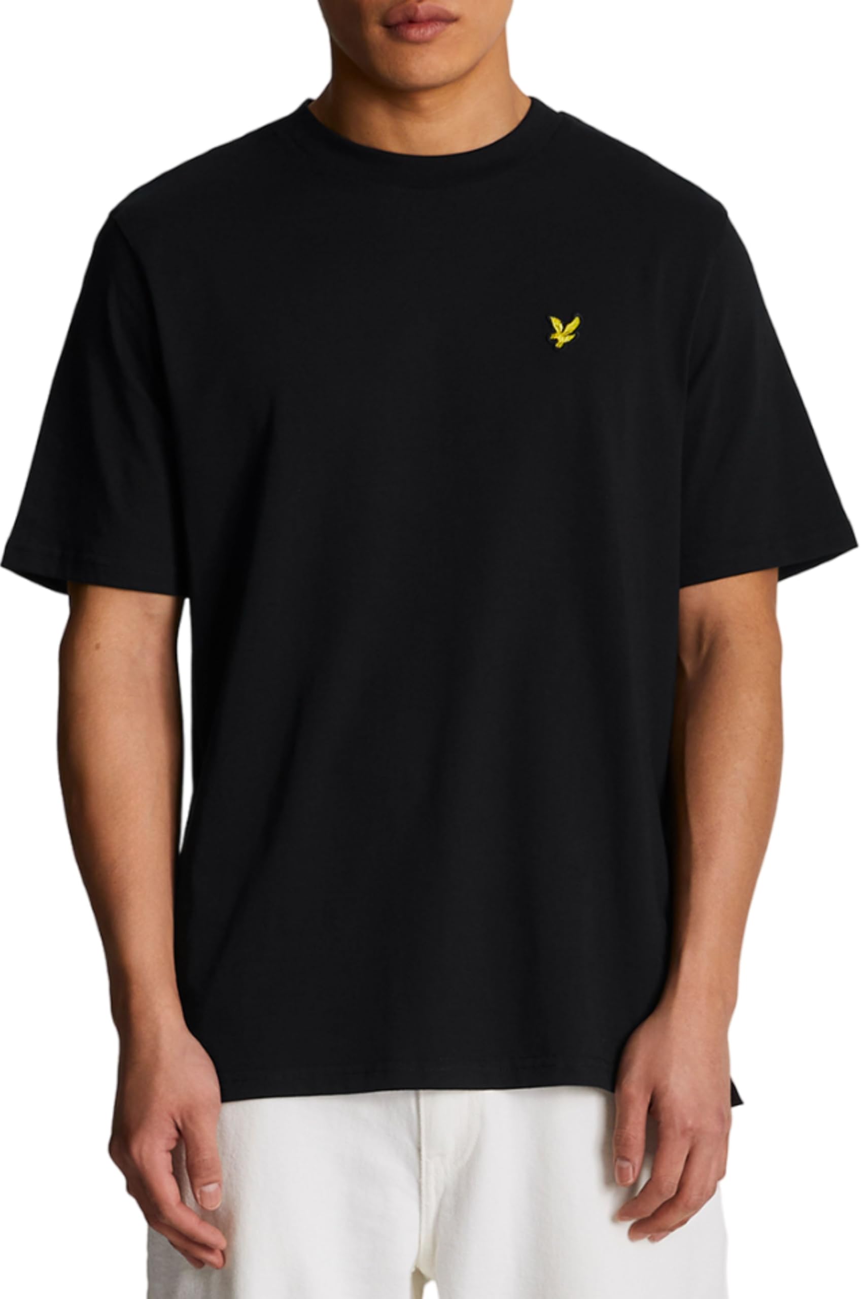 Lyle & Scott Men's Z865 Jet Black Ss T-Shirts Oversized T-Shirt Xl