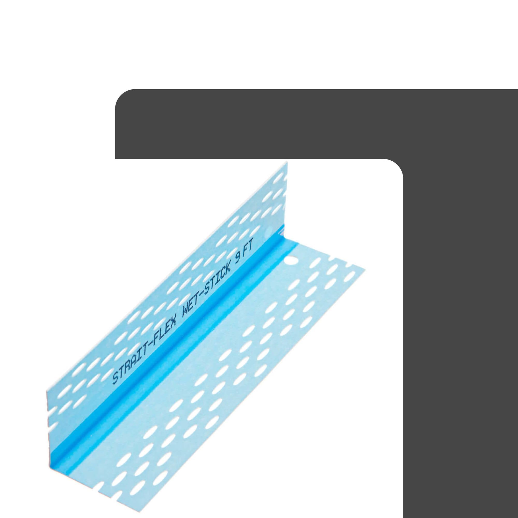 50x Wet-Stick 90° Kantenprofil 274cm Weiß | Wasseraktivierbar selbstklebend, Eckschutzschiene für Außenkanten im Trockenbau, hoher Kantenschutz