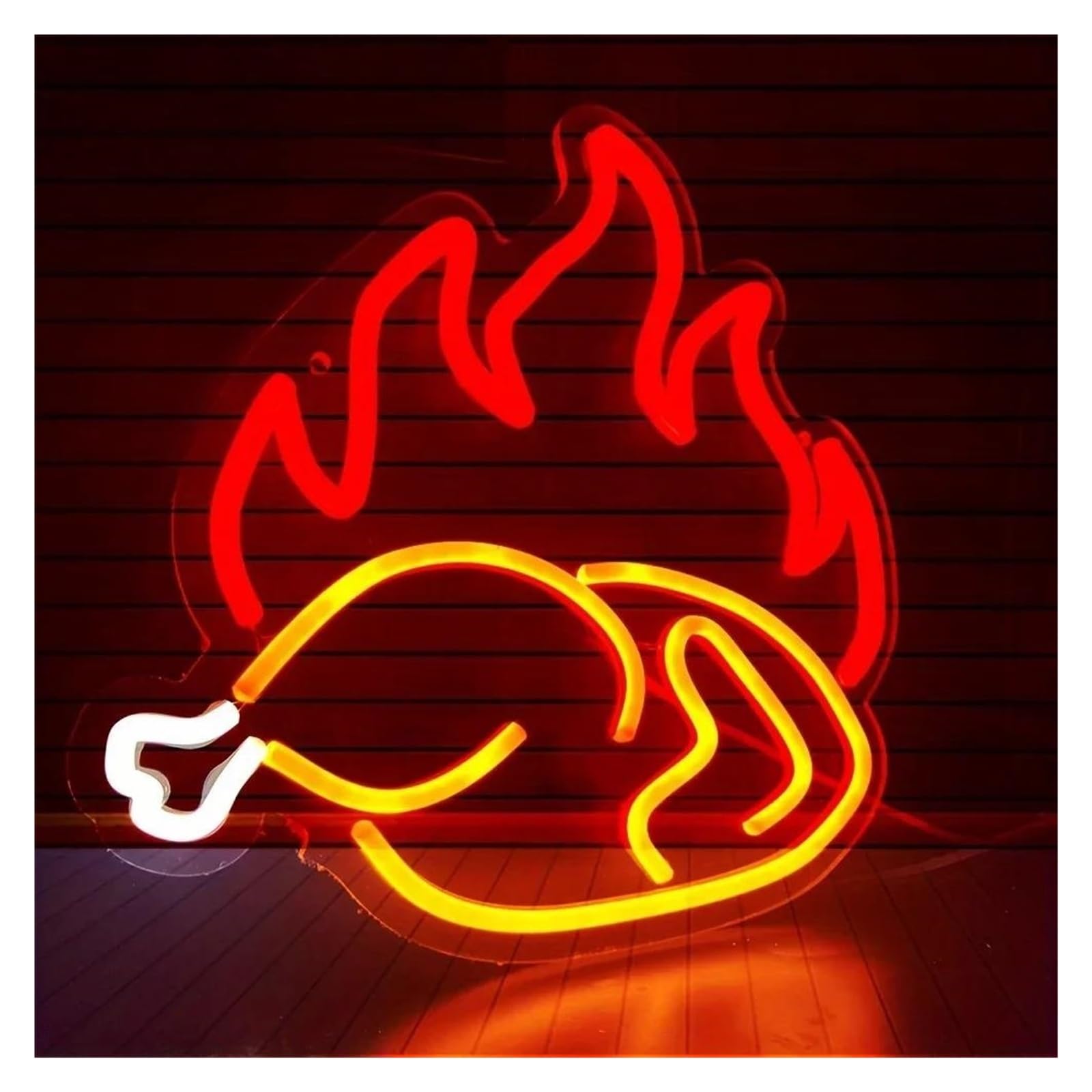 Decoración Lámparas Letrero De Neón De Pollo Asado, Luz Para Restaurante, Hotel, Cocina, Tienda De Pollo Frito, Negocio, Lámpara Regulable Con Alimentación USB, 30cmx29cm