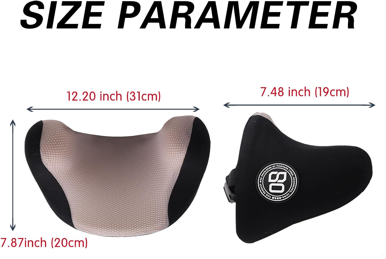 Really Cozy Car Headrest Pillow, Car Neck Pillow for Driving with Adjustable Strap, 100% Memory Foam and Breathable Removable Cover, Ergonomic Design - Car Pillow for Neck Pain Relief(Linen gray, 1PC) - Image 2