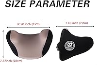 Vista 2 de Almohada para reposacabezas de automóvil realmente acogedora, almohada para el cuello del automóvil para conducir con correa ajustable, 100% espuma