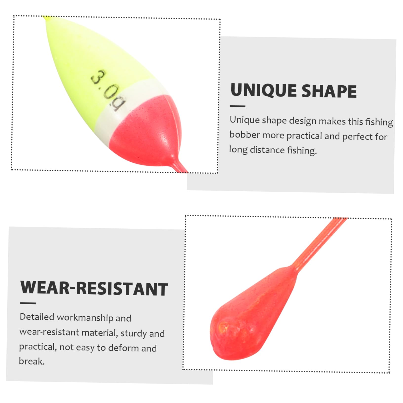 SUPVOX Pôle Kit De Leurre De Pêche pour La Pêche Canne À Pêche Flottante Trousse Flotteur De Pêche Flotteurs De Canne À Pêche Engrenage Acier Inoxydable Yellow