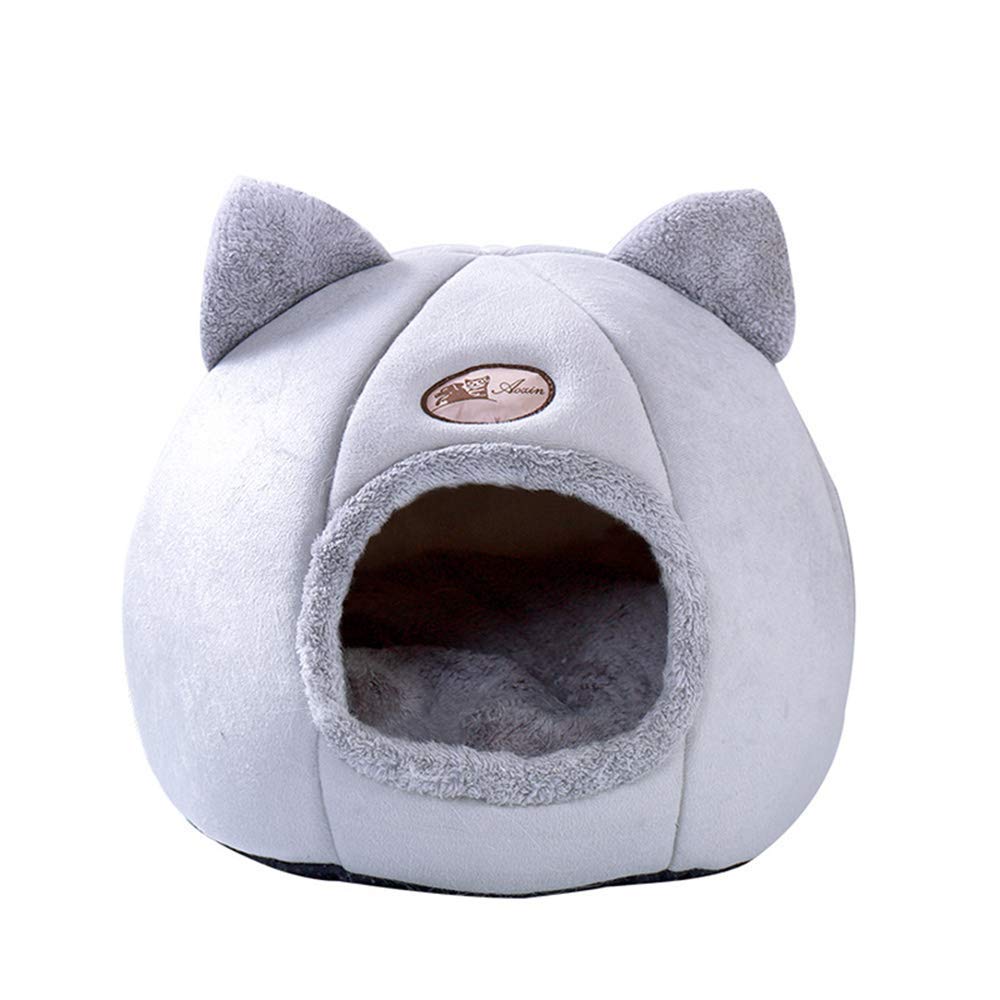 Niche confortable pour chat et chien large avec coussin amovible