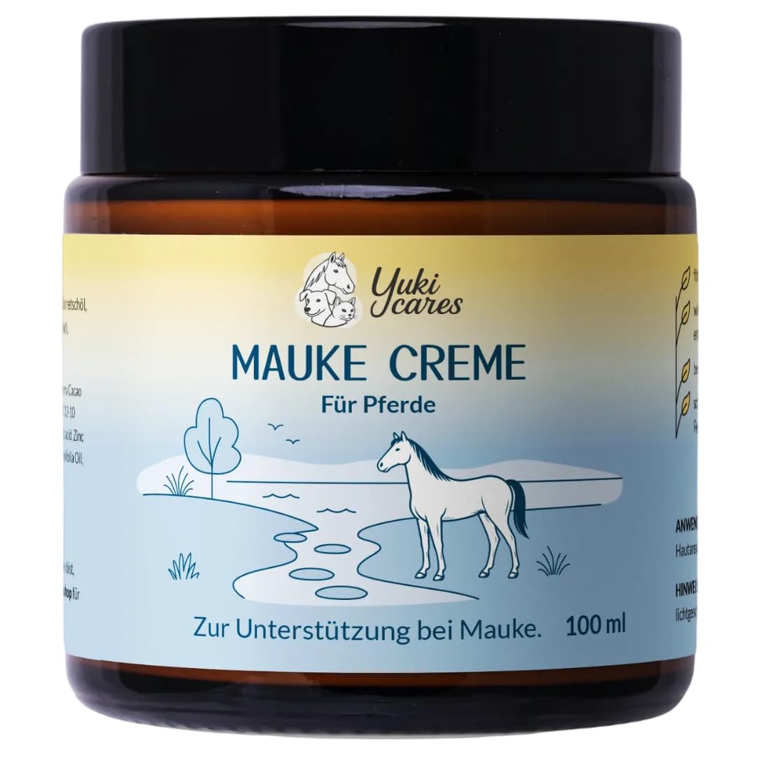 Maukecreme für Pferde – natürliche Hautpflege bei Mauke + Raspe an der Fessel | mit pflegenden Pflanzenölen | aus der Tierheilpraxis | 100 ml