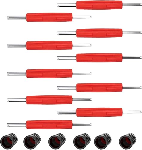 Miniatura 2 de UpAmcarker 10 unidades de destornillador de núcleo de válvula extendido para automóvil, motocicleta, camión, bicicleta, destornillador, válvula