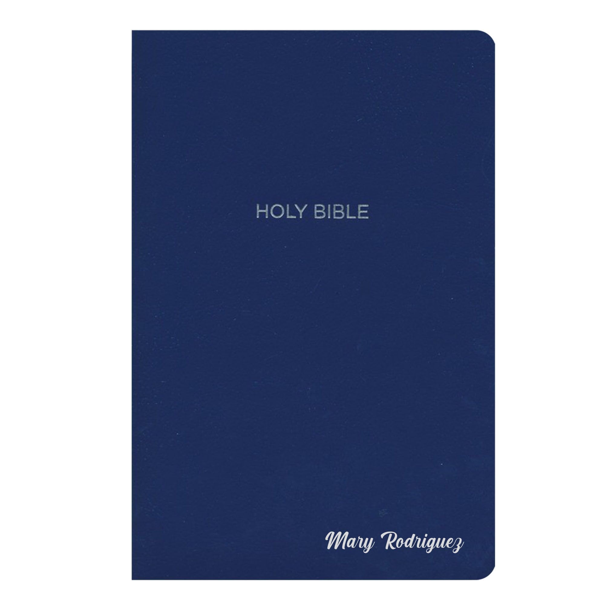 Personalized NKJV Bible New King James Version Faux Leather Holy Bible Small Print Economy Bible with Custom Name at The Lower Right Side, Custom Gift