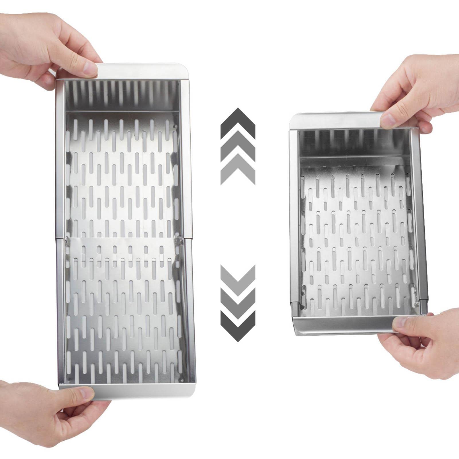 2 Pcs fregadero para fregadero cocina - Cestas colador expandibles | Comida frutas vegetales fideos Pasta Cesta , capaz extenderse 9,84 pulgadas a 16,33 pulgadas