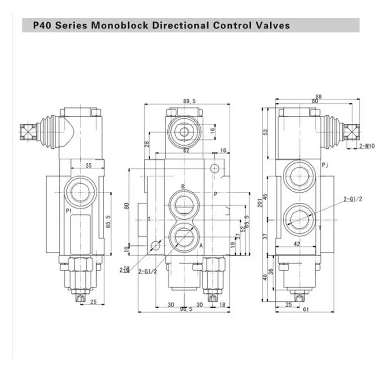 hydraulisches Richtungsventil Einzelspule, 10 GPM, 3625 PSI, hydraulische Richtungssteuerung, geeignet for verstellbare Holzspalter, Pumpe, hydraulischer Zylindermotor