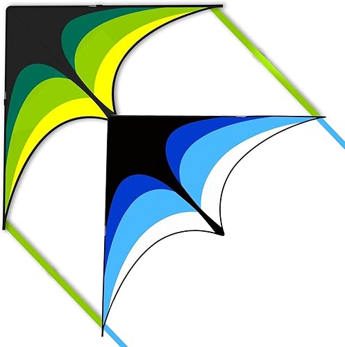 Mint's Colorful Life Cometa Delta para niños y adultos, cometa extremadamente fácil de volar, las mejores cometas para principiantes