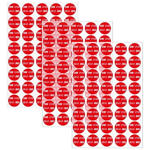 3M VHB Double Sided Sticky Pads 120Pcs Heavy Duty Strong Clear Self Adhesive Pads Waterproof No Marks Foam Tape 15mm in Diameter Round for Home Office Decorations Cover