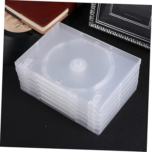 Miniatura 2 de Homoyoyo Caja de almacenamiento de CD transparente de 6 uds. Capacidad de la caja de DVD portátil para cine en casa Diseño de reconocimiento fácil