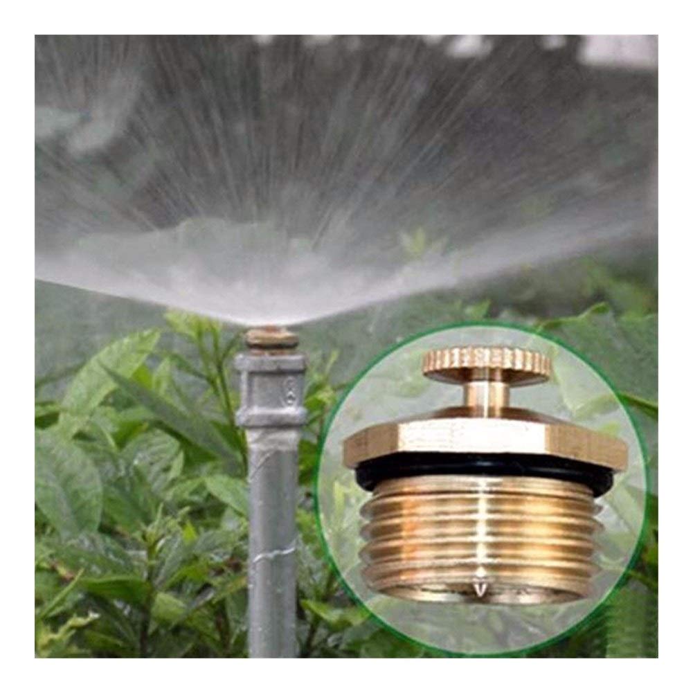 Gartenarbeit liefert Sprinkler 50 Stück 360-Grad-Sprenger 1/2" Kupfer Verstellbare Sprühdüse Landwirtschaft Gewächshaus Bewässerung Mistingdüse (Color : Brass)