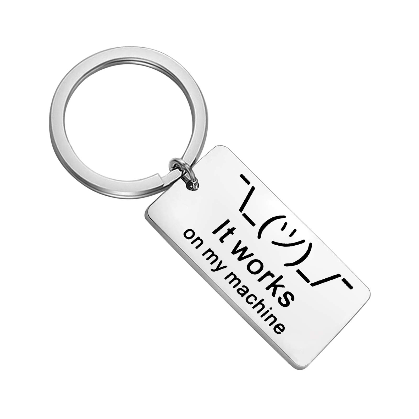 UJIMS Computer Programmer Gift Funny Computer Keychain It Works On My Machine Science Tech Developer Jewelry IT Gifts